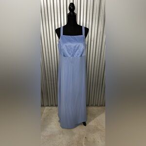 Women’s Vintage Adrianna Papell Boutique Blue Polyester Long Evening Dress 16